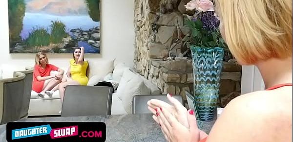  Slutty Girlfriends Chloe Couture And Zoey Laine Call Their Stepmoms To Make Them Cum